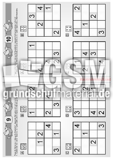 Pädagogische Sudokus 1 - 06 - Pädagogische Sudokus 1 - SUDOKU ...