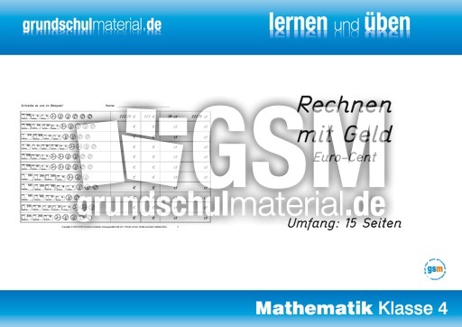 Rechnen Mit Geld Klasse 3 Kostenlos