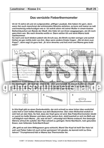 Thermometer Arbeitsblatt erste Klasse