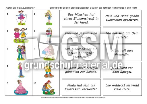 Präpositionen mit Bildern und Sätzen