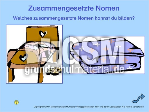 Zusammengesetzte Nomen 4 Interaktive Prasentationen Nomen Deutsch Klasse 2 Grundschulmaterial De