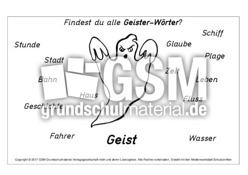 Geist Worter A M Nomen Zusammensetzen Nomen Zusammensetzen Zusammengesetzte Nomen Nomen Deutsch Klasse 2 Grundschulmaterial De