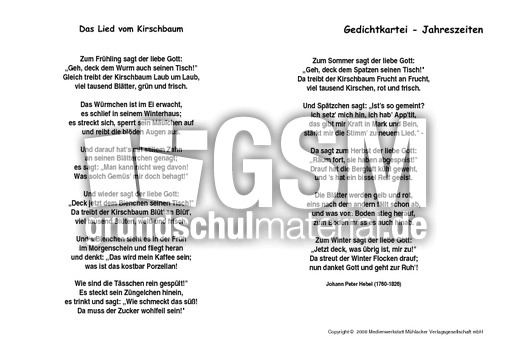 Der Kirschbaum Gedicht Gedicht Das Lied Vom Kirschbaum 2020 01 23