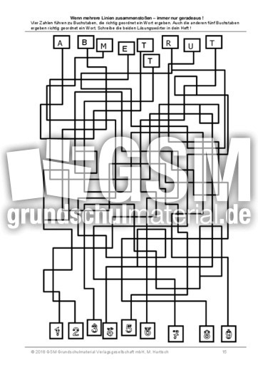 Buchstabensuche Im Linien Labyrinth Buchstabensuche Im Linien Labyrinth Lernspiele Deutsch Klasse 3 Grundschulmaterial De