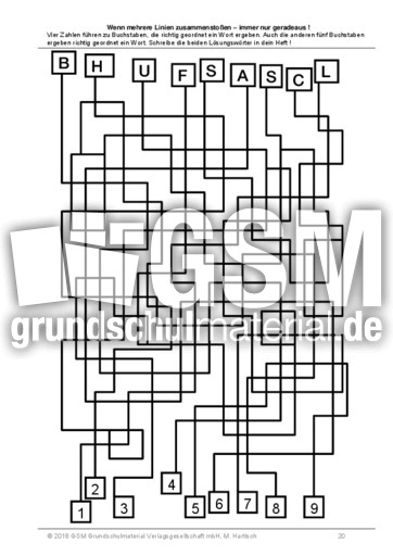 Buchstabensuche Im Linien Labyrinth Buchstabensuche Im Linien Labyrinth Lernspiele Deutsch Klasse 3 Grundschulmaterial De