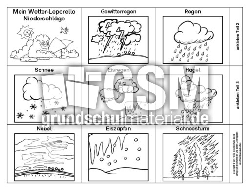 Leporello Niederschlag Sw Leporello Wetter Lapbook Wetter Klasse 2 3 Themen Und Projekte Hus Klasse 2 Grundschulmaterial De