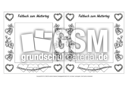 Lapbook Muttertag Fach Fur Faltbucher 2 Sw Fach Fur Faltbucher Lapbook Zum Muttertag Muttertag Feste Feiertage Hus Klasse 3 Grundschulmaterial De