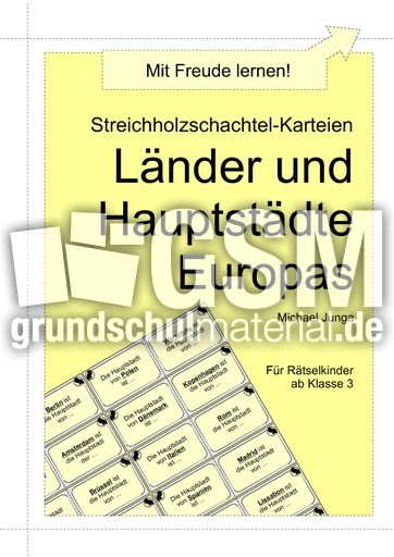 Lander Und Hauptstadte Europas Lander Der Welt Themen Und Projekte Hus Klasse 3 Grundschulmaterial De