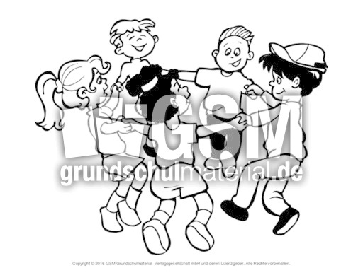 kreisspiele clipart of children