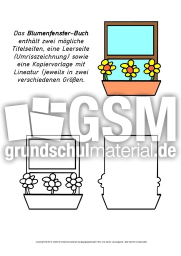 Mini-Buch-Blumenfenster - Mini-Bücher-Verschiedenes ...