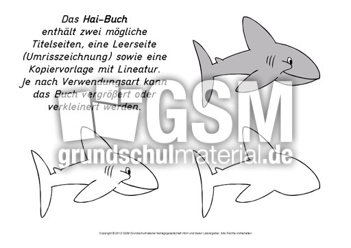 Mini Buch Hai Minibucher Tiere Lapbook Vorlagen Material Klasse 2 Grundschulmaterial De