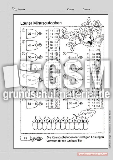 Lernpaket Rechnen In Der 2 Klasse 13 Lernpaket Rechnen Arbeitsblatter Mathe Klasse 2 Grundschulmaterial De