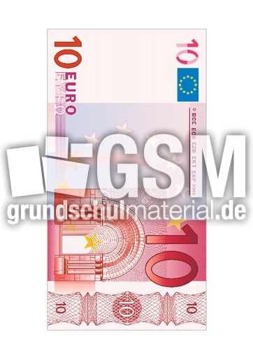 Euro-Schein 10 - Tafelmaterial - Geld - Tafelmaterial ...