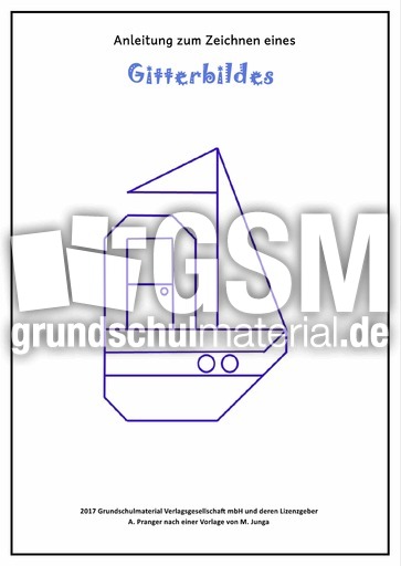 Gitterbild Schiff Ohne Internetzugang Gitterbilder Zeichnen Gitterbilder Geometrie Mathe Klasse 3 Grundschulmaterial De