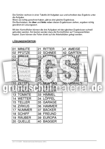 Grosse 1x1 Grosses Einmaleins Ergebnisdrillinge Multiplikation Mathe Klasse 4 Grundschulmaterial De