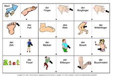 Spiel In Der Grundschule Daz Korperteile Daz Nach Themen Deutsch Daz Deutsch Als Zweitsprache Grundschulmaterial De