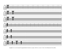 Lineatur Einhalten In Der Grundschule Druckschrift Mittellinie Grau Schreiblehrgange Deutsch Klasse 1 Grundschulmaterial De