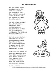 Gedicht Zum Muttertag Lernkartei In Der Grundschule Deutsch Klasse 3 Grundschulmaterial De