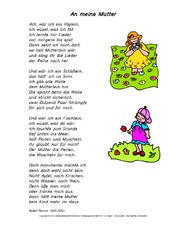 Muttertagsgedicht in der Grundschule - Kartei ...