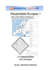 Arbeitsblatt in der Grundschule - Europa - Erdkunde - Sachthemen - HuS Klasse 4 ...