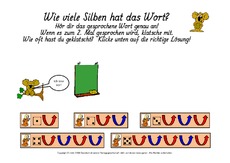 Silben Klatschen Interaktiv Interaktive Ubungen Wortschatzarbeit Forderung Schuleingangsphase Material Klasse 1 Grundschulmaterial De