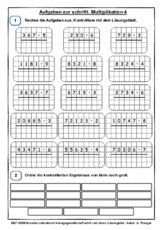 Arbeitsblatt In Der Grundschule Schriftliche Multiplikation Schriftliche Verfahren Mathe Klasse 4 Grundschulmaterial De